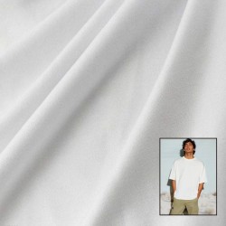 Classic White Soft Knit T-Shirt Fabric