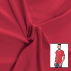 Classic Red Cotton Jersey T-Shirt Fabric