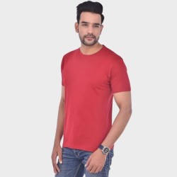 Classic Red Cotton Jersey T-Shirt Fabric