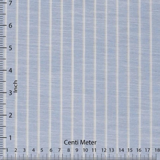 Light Blue Pinstripe Premium Shirting Fabric