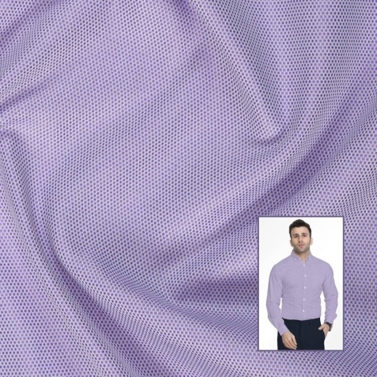 Lavender Micro-Textured Premium Shirting Fabric
