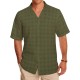 Olive Green Diamond Print Casual Shirt Fabric