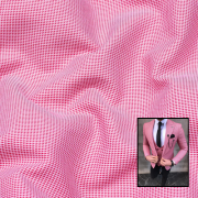 Premium Pink Micro Check Suiting Fabric for Blazers & Suits