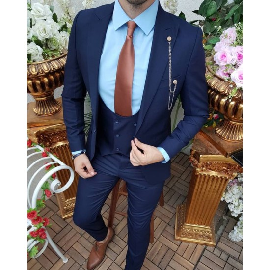 Midnight Navy Premium Suiting Fabric