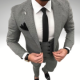 Black & White Micro Check Premium Suiting Fabric