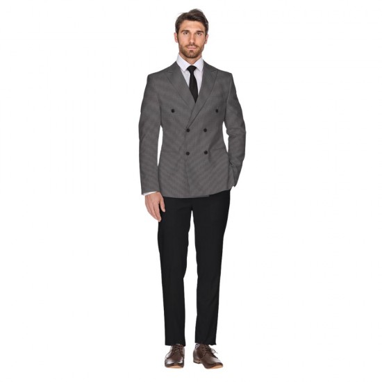 Black & Grey Micro Pattern Suit & Trouser Fabric