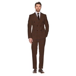 Brown Box Check Suit & Trouser Fabric