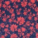 Blue & Peach Floral Bandhgala Ethnic Suiting Fabric