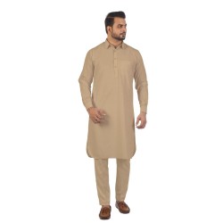 Premium Badami Plain Kurta Fabric 