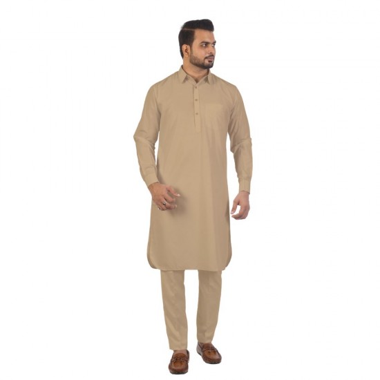 Premium Badami Plain Kurta Fabric 