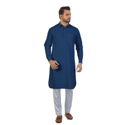 Premium Plain Blue Kurta Fabric 