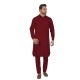 Plain Red Kurta Fabric
