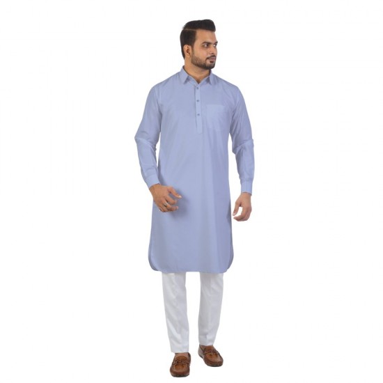 Sky Blue Plain Kurta Fabric