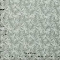Soft Leaf Print Casual Shirt Fabric – Sage Grey