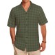 Olive Grey Diamond Print Casual Shirt Fabric