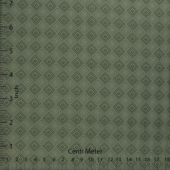 Olive Grey Diamond Print Casual Shirt Fabric