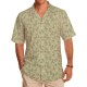 Premium Cream Leaf Print Casual Shirt Fabric