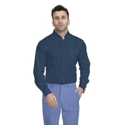 Plain Blue Shirt Fabric