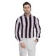 White and blackl stripe shirt fabric