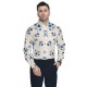 white floral shirt fabric