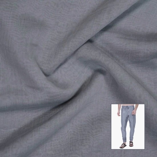 Men’s Solid Grey Casual Comfort Trouser Fabric