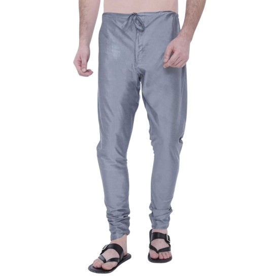 Men’s Solid Grey Casual Comfort Trouser Fabric