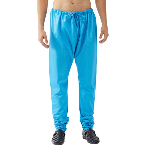 Men’s Solid Sky Blue Casual Trouser Fabric