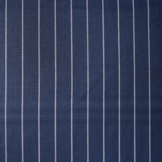 Blue stripe trouser fabric