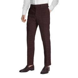 Plain maroon trouser fabric